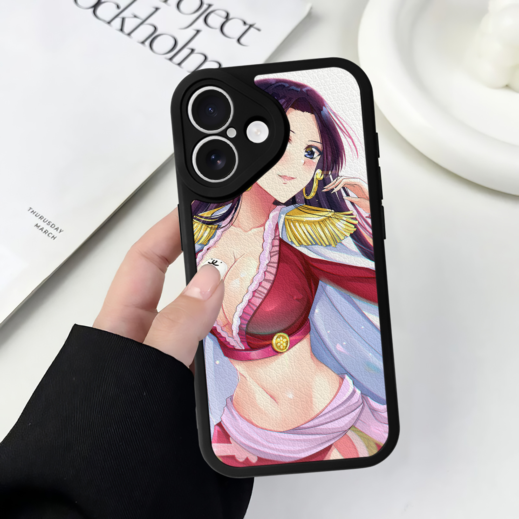（画像用） ワンピース ONE PIECE 【iPhone 16シリーズ対応】シリコンスマホケース（レザー調） 材質：シリコン